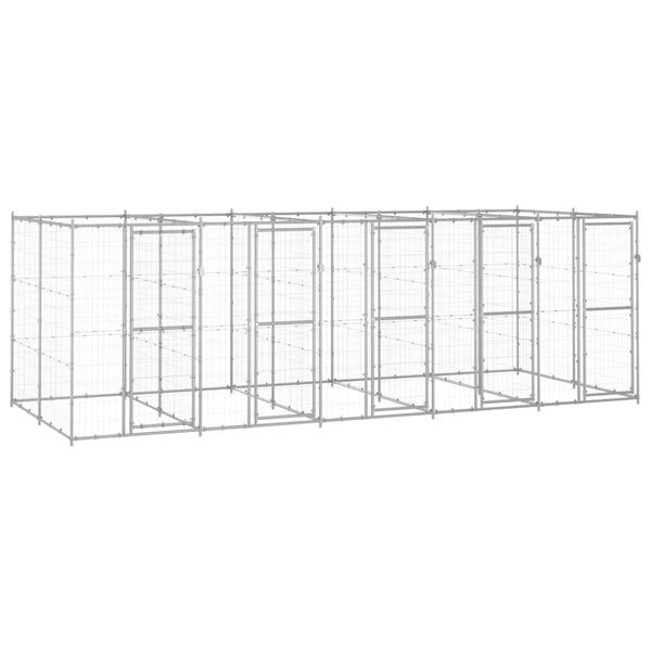 Outdoor Dog Kennel Galvanised Steel 12.1 M Dog Kennels