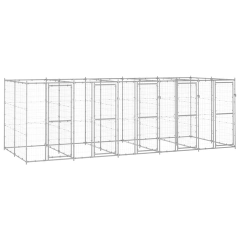 Outdoor Dog Kennel Galvanised Steel 12.1 M Dog Kennels