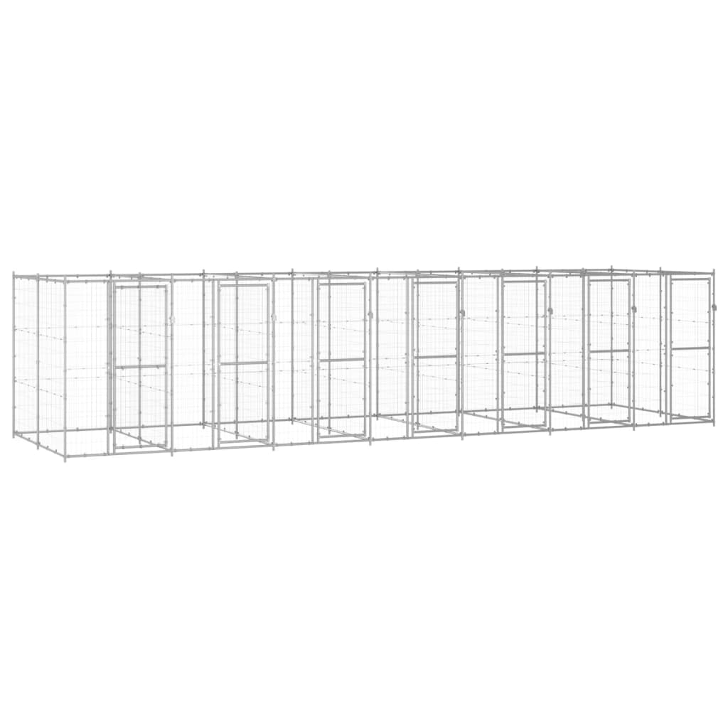 Outdoor Dog Kennel Galvanised Steel 16.94 M Dog Kennels