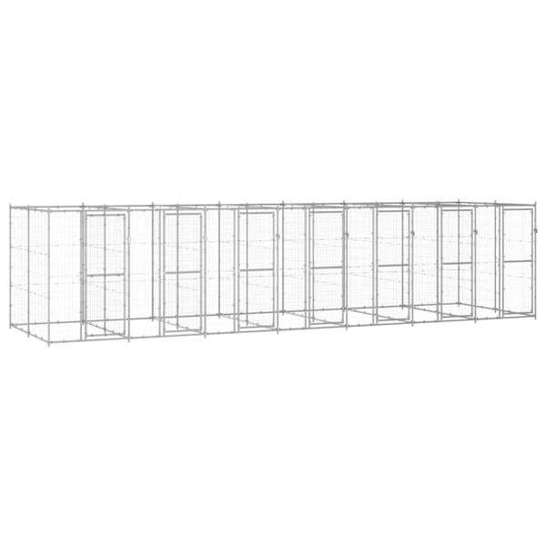 Outdoor Dog Kennel Galvanised Steel 16.94 M Dog Kennels
