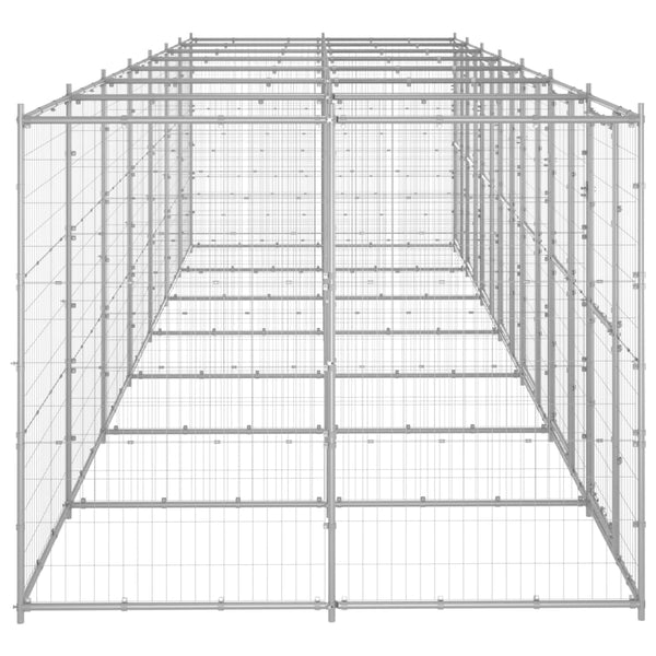 Outdoor Dog Kennel Galvanised Steel 16.94 M Dog Kennels