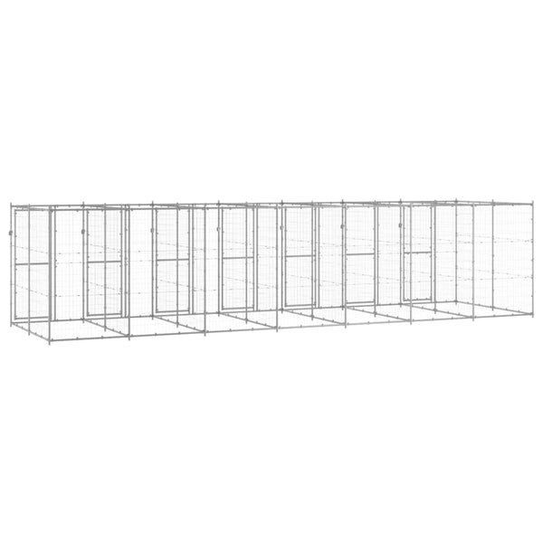 Outdoor Dog Kennel Galvanised Steel 16.94 M Dog Kennels