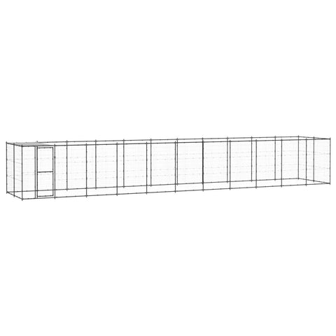Outdoor Dog Kennel Steel With Roof 26.62 M Dog Kennels