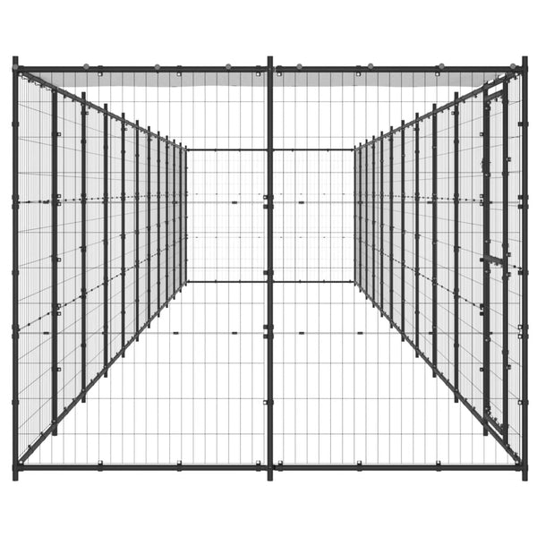 Outdoor Dog Kennel Steel With Roof 26.62 M Dog Kennels