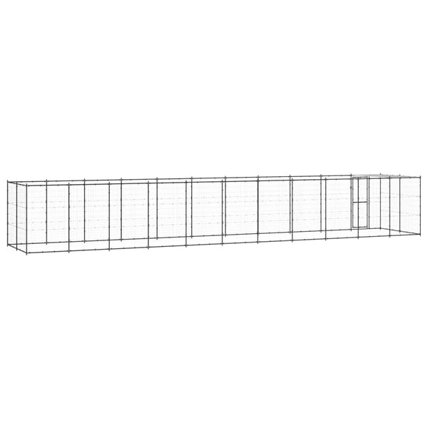 Outdoor Dog Kennel Steel With Roof 26.62 M Dog Kennels