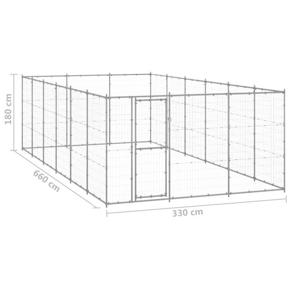 Dog Kennels Outdoor Dog Kennel Galvanised Steel 21.78 M