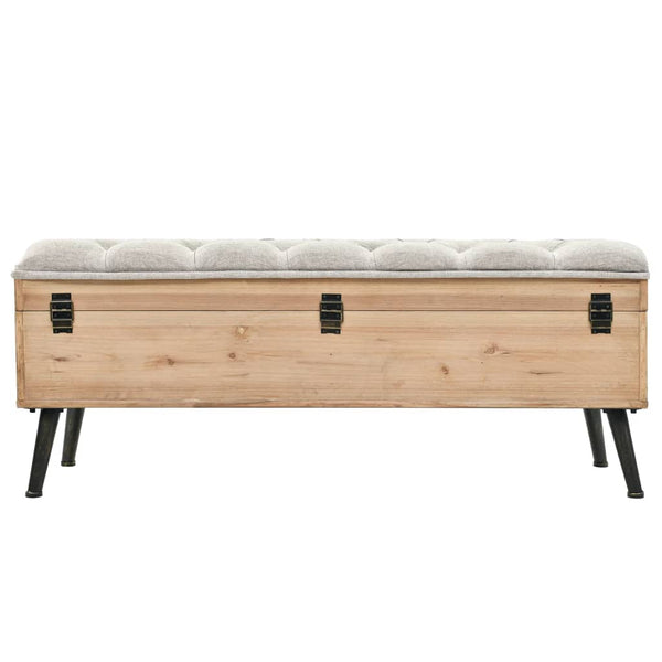 Storage Bench 110 Cm Solid Firwood Benches
