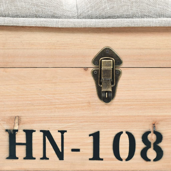 Storage Bench 110 Cm Solid Firwood Benches