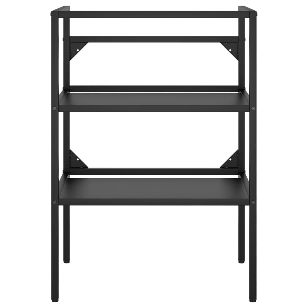 Bathroom Washbasin Frame Black 59X38x83 Cm Iron Bathroom Cabinets