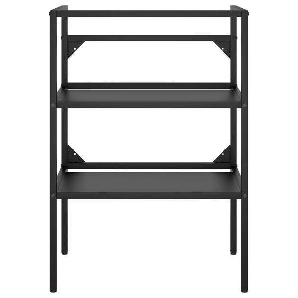 Bathroom Washbasin Frame Black 59X38x83 Cm Iron Bathroom Cabinets