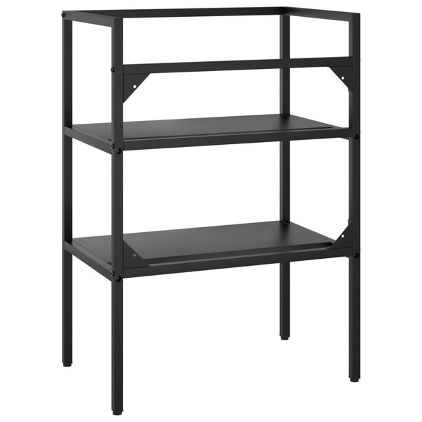 Bathroom Washbasin Frame Black 59X38x83 Cm Iron Bathroom Cabinets