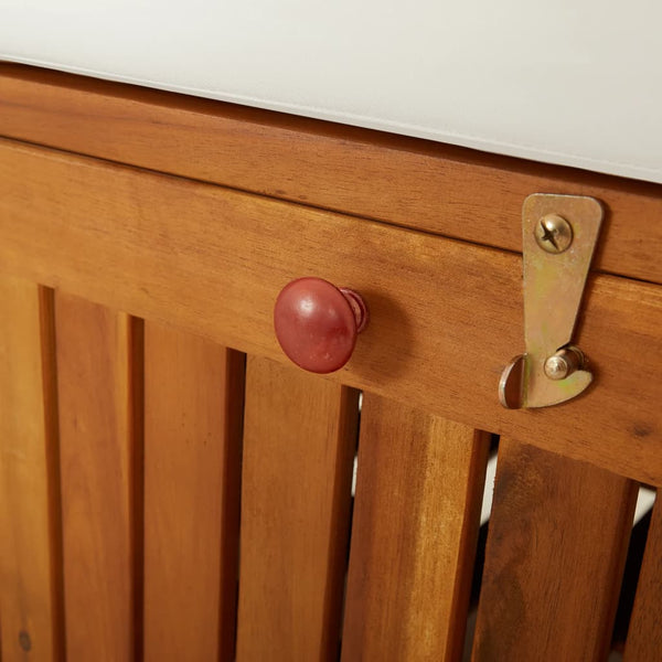 Storage Bench With Cushion 148 Cm Solid Wood Acacia Benches
