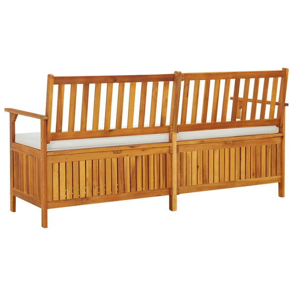 Storage Bench With Cushion 170 Cm Solid Wood Acacia Patio Benches