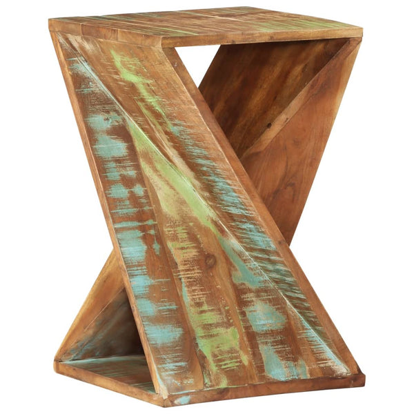 Side Table 35X35x55 Cm Solid Wood Reclaimed Side Tables