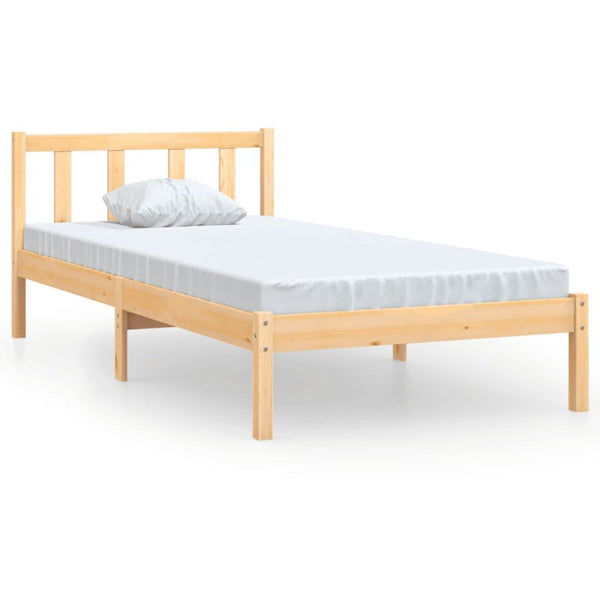 Bed Frame Solid Wood Pine 92X187 Cm Single Size