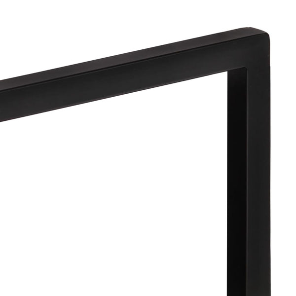 2 Pcs 40X24x35 Cm Solid Wood Acacia And Steel Wall Shelves