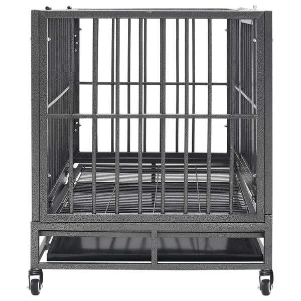 Dog Cage With Wheels Steel 92X62x76 Cm Dog Cages