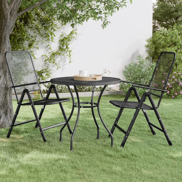 Garden Table Ae80x72 Cm Expanded Metal Mesh Anthracite Patio & Garden Tables