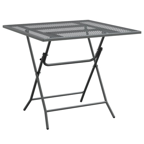 Garden Table 80X80x72 Cm Expanded Metal Mesh Anthracite