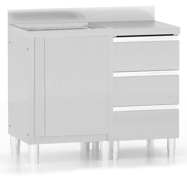 Vidaxl Commercial Kitchen Cabinets 2 Pcs Stainless Steel Cabinets & Cupboards