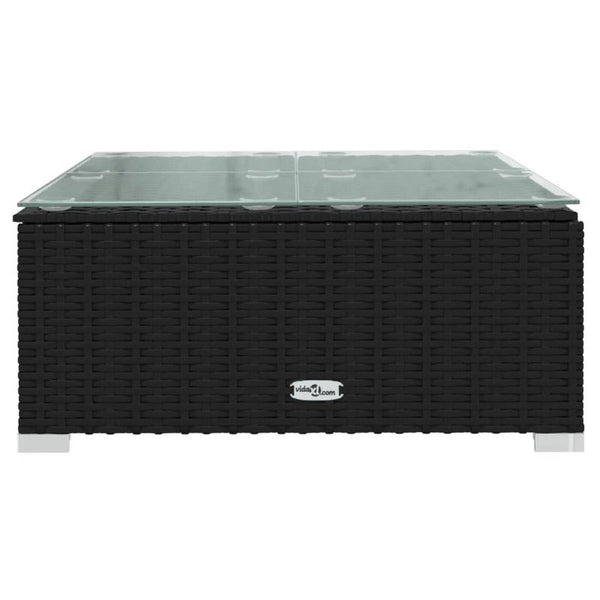 Coffee Tables Garden Coffee Table 60X60x30 Cm Poly Rattan And Glass