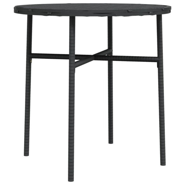 Tables Tea Table Black 45 Cm Poly Rattan