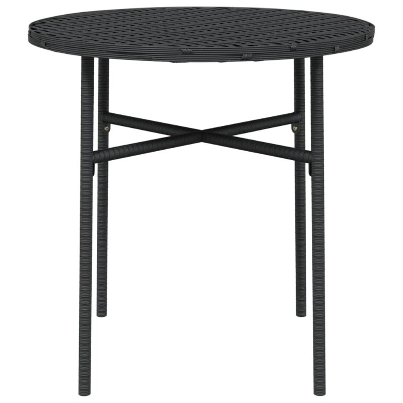 Tables Tea Table Black 45 Cm Poly Rattan
