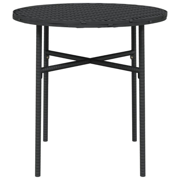 Tables Tea Table Black 45 Cm Poly Rattan