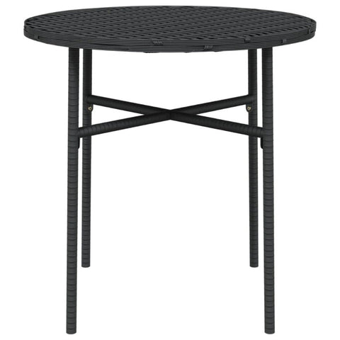 Tea Table Black 45 Cm Poly Rattan Tables