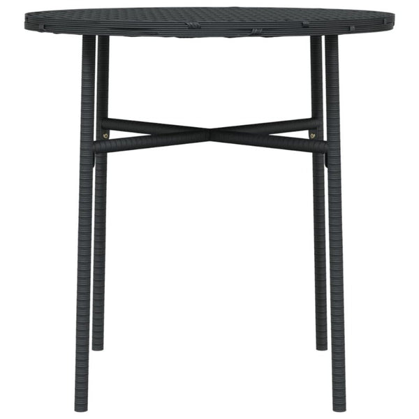Tables Tea Table Black 45 Cm Poly Rattan