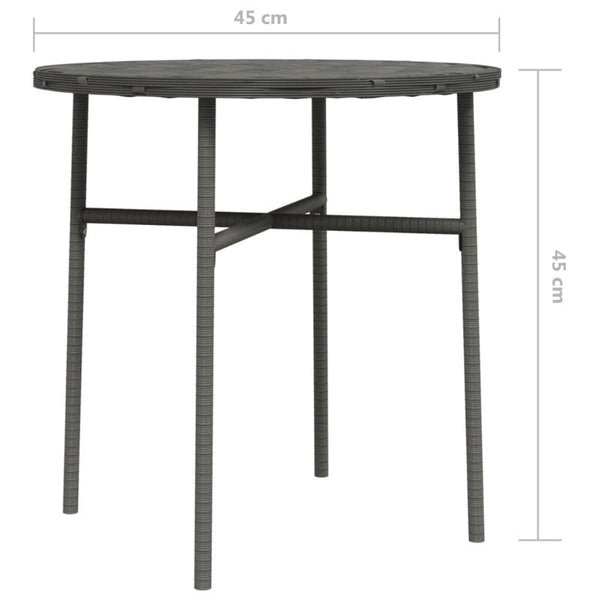 Coffee Tables Tea Table Grey 45 Cm Poly Rattan