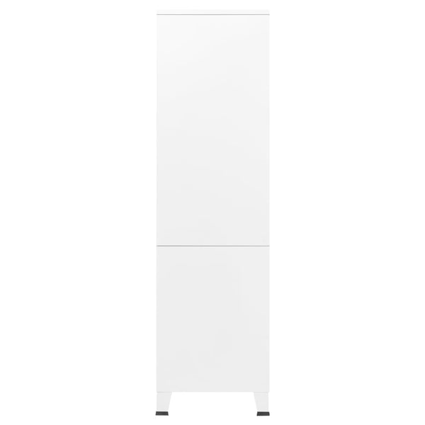 Vidaxl Industrial Wardrobe White 90X50x180 Cm Metal Wardrobes