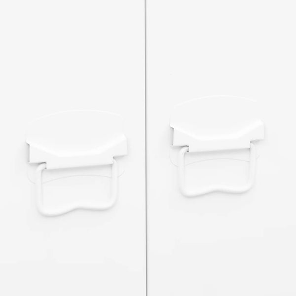 Vidaxl Industrial Wardrobe White 90X50x180 Cm Metal Wardrobes