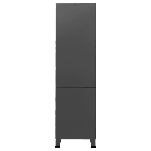 Vidaxl Industrial Wardrobe Anthracite 90X50x180 Cm Metal Cabinets & Cupboards
