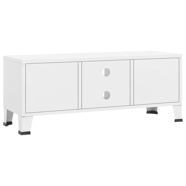 Tv Cabinet White 105X35x42 Cm Metal Tv Stands & Entertainment Units