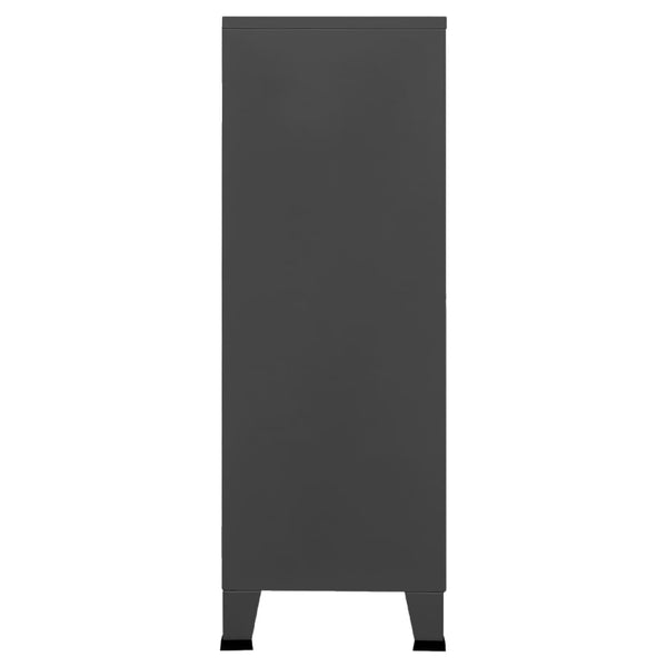Vidaxl Industrial Storage Chest Anthracite 75X40x115 Cm Metal Storage Boxes