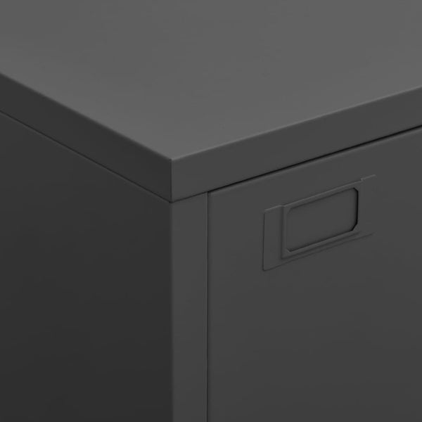 Vidaxl Industrial Storage Chest Anthracite 75X40x115 Cm Metal Storage Boxes