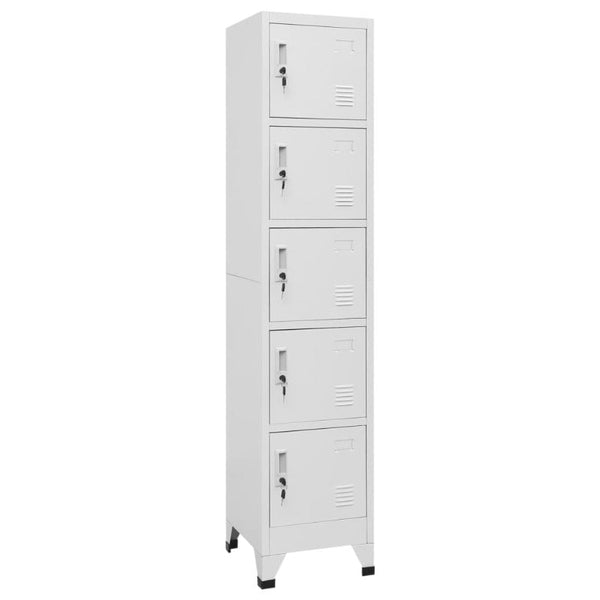Vidaxl Locker Cabinet Light Grey 38X40x180 Cm Steel Cabinets & Cupboards