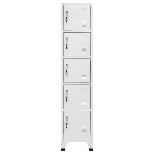 Vidaxl Locker Cabinet Light Grey 38X40x180 Cm Steel Cabinets & Cupboards