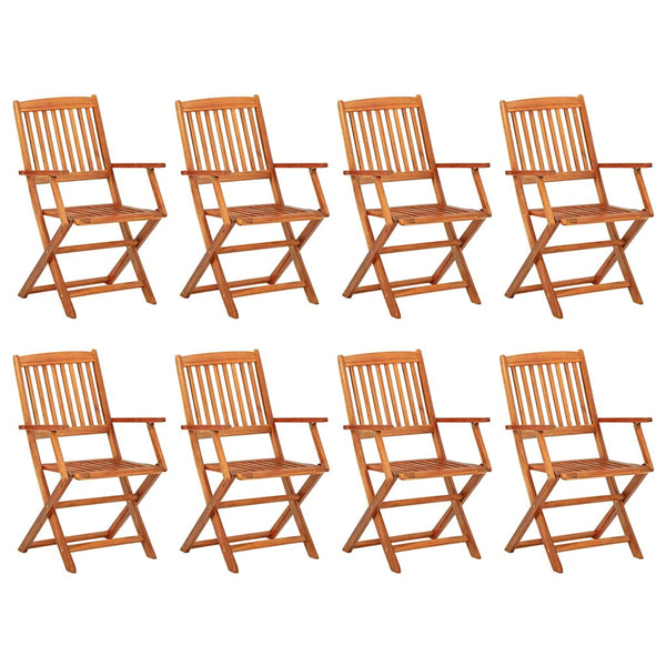 Vidaxl 9 Piece Garden Dining Set 220X90x75 Cm Solid Wood Acacia Outdoor Dining Sets