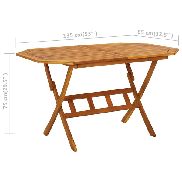 Vidaxl 5 Piece Garden Dining Set Solid Acacia Wood Outdoor Dining Sets