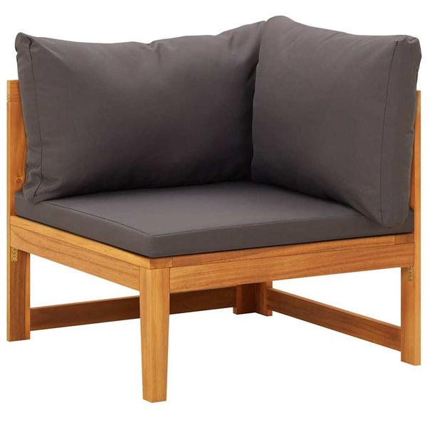 Vidaxl 4 Piece Garden Lounge Set With Dark Grey Cushions Acacia Wood Other Patio & Garden Furniture