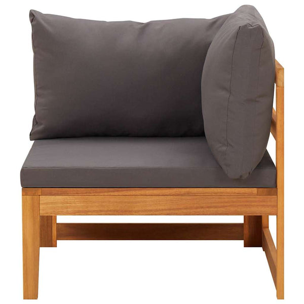 Vidaxl 4 Piece Garden Lounge Set With Dark Grey Cushions Acacia Wood Other Patio & Garden Furniture
