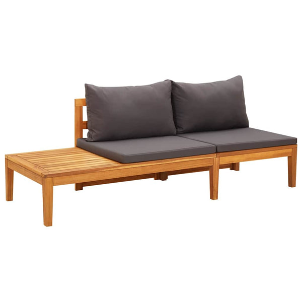 Vidaxl 4 Piece Garden Lounge Set With Dark Grey Cushions Acacia Wood Other Patio & Garden Furniture