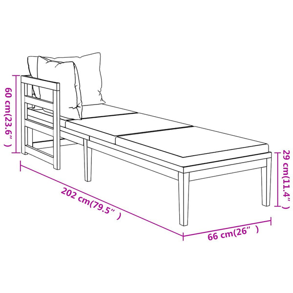 Vidaxl 3 Piece Garden Lounge Set With Dark Grey Cushions Acacia Wood Other Patio & Garden Furniture