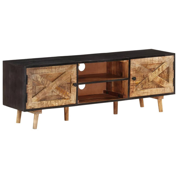 Tv Cabinet 140X30x46 Cm Rough Mango Wood And Solid Acacia Tv Stands & Entertainment Units