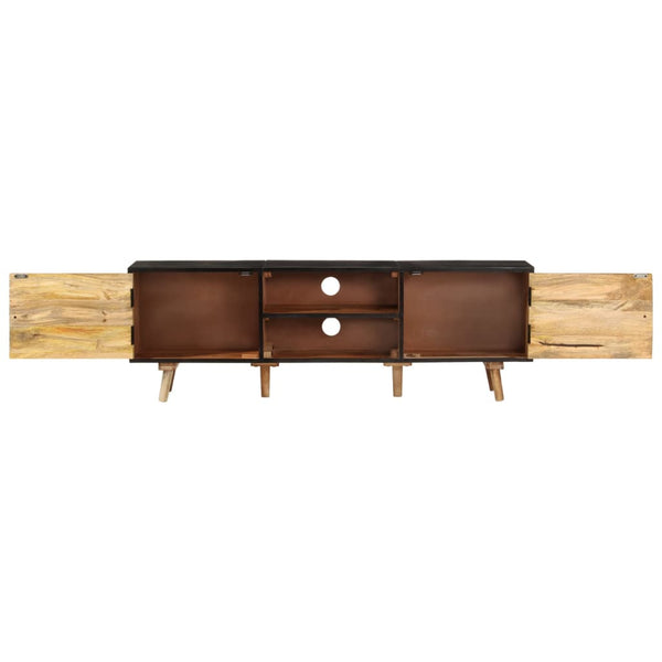 Tv Cabinet 140X30x46 Cm Rough Mango Wood And Solid Acacia Tv Stands & Entertainment Units