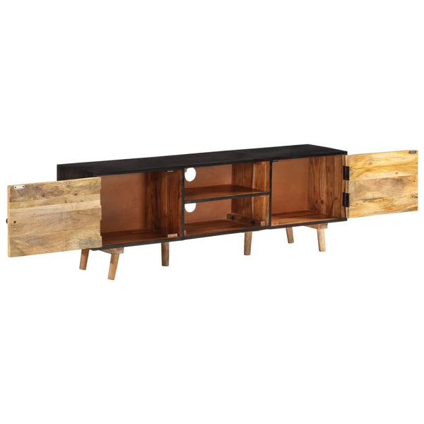 Tv Cabinet 140X30x46 Cm Rough Mango Wood And Solid Acacia Tv Stands & Entertainment Units