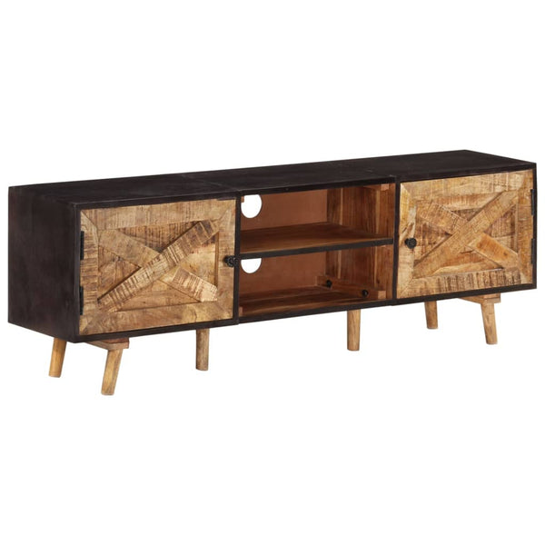 Tv Cabinet 140X30x46 Cm Rough Mango Wood And Solid Acacia Tv Stands & Entertainment Units