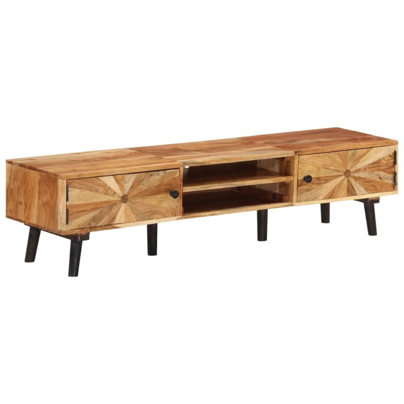 TV Stands & Entertainment Units Tv Cabinet 145X35x35 Cm Solid Wood Acacia